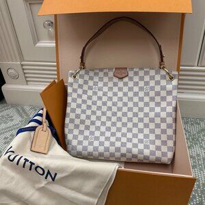 Authentic Louis Vuitton Gracefull PM Damier Azur LV